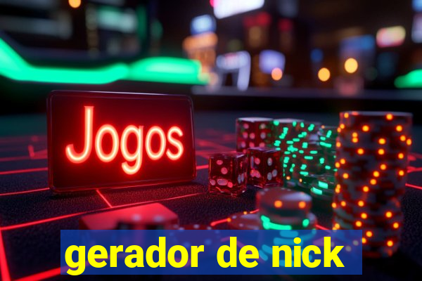 gerador de nick